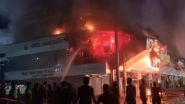 Kozhikode Fire Update: Blaze That Erupted at Textile Market Near Mofussil Bus Stand Doused, No Casualties Reported (Watch Videos)