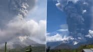Volcano Erupts in Indonesia: Aviation Colour Code Raised to Red As Lewotobi Laki-Laki Spews Ash Plume 30,000 Feet High (Watch Video)