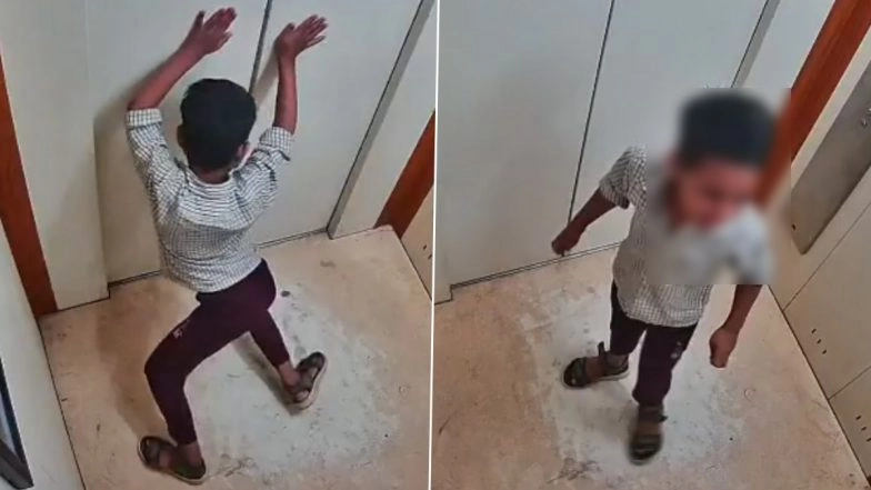 Ghaziabad: Boy Gets Trapped in Lift After Opening Door Midway at Society in Kaushambi, CCTV Video Surfaces