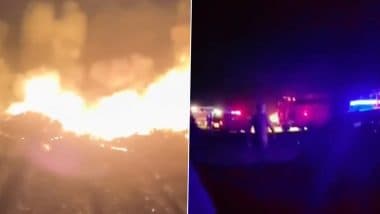 Bathinda Plane Crash: 1 Killed, 9 Injured As Aircraft Catches Fire After Crashing in Punjab (Watch Video)