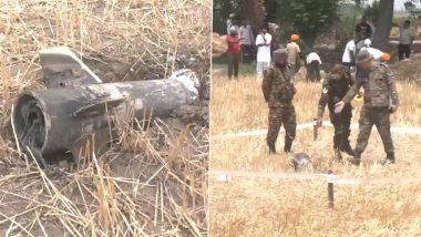 Amritsar: Missile Debris Found in Punjab Village Amid India-Pakistan Tensions, Area Cordoned Off (Watch Videos)