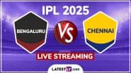 Royal Challengers Bengaluru vs Chennai Super Kings IPL 2025 Free Live Streaming Online: How To Watch RCB vs CSK Indian Premier League T20 Cricket Match Live Telecast on TV?