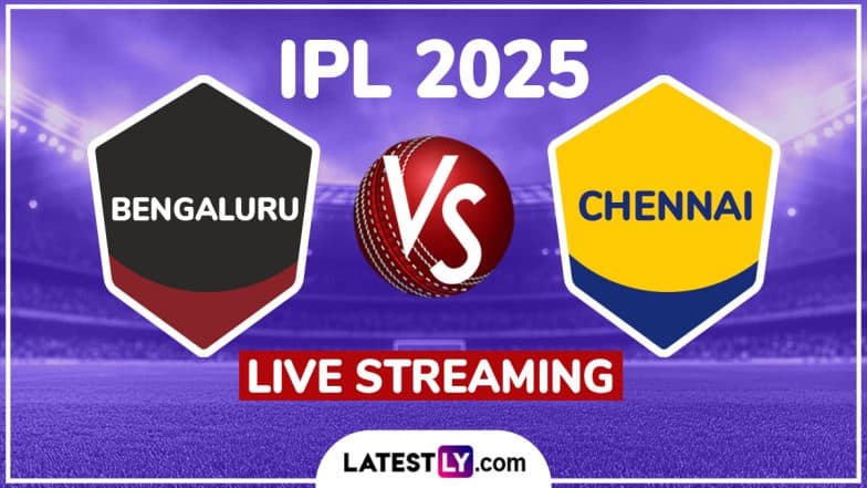 Royal Challengers Bengaluru vs Chennai Super Kings IPL 2025 Free Live Streaming Online: How To Watch RCB vs CSK Indian Premier League T20 Cricket Match Live Telecast on TV?