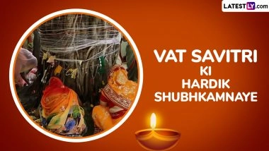 Vat Savitri 2025 Wishes in Hindi: Share Traditional Messages, Greetings, Images and Wallpapers With Married Women Observing the Fast