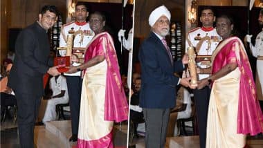 Padma Awards 2025: President Droupadi Murmu Presents India’s Top Civilian Awards to Recipients at Second Civil Investiture Ceremony at Rashtrapati Bhawan (Watch Video)