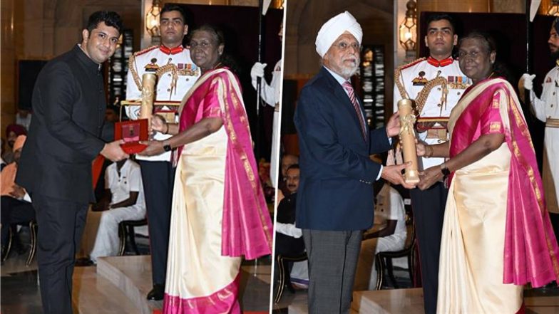 Padma Awards 2025: President Droupadi Murmu Presents India’s Top Civilian Awards to Recipients at Second Civil Investiture Ceremony at Rashtrapati Bhawan (Watch Video)