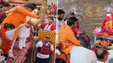 ICC Chairman Jay Shah Performs Ganga Puja in Haridwar (Watch Video)