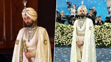 ‘Punjabi AA Gaye Oye’: Diljit Dosanjh Represents Punjabi Culture at Met Gala 2025, Steals Attention in Maharaja Look (See Pics)