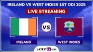 Ireland vs West Indies Free Live Streaming Online, 1st ODI 2025: How To Watch IRE vs WI Cricket Match Live Telecast on TV?