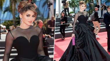 Cannes 2025: Urvashi Rautela Suffers Wardrobe Malfunction on Day 6 of Prestigious Film Festival, Netizens Call Her ‘First Actress To Blow Flying Kiss With Torn Dress’ (View Pics)