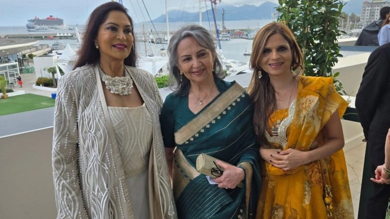 &lsquo;Aranyer Din Ratri&rsquo; at Cannes 2025: Saba Ali Khan Shares Moments With Mother Sharmila Tagore and Actress Simi Garewal After the Screening of Their Film