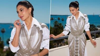 Jacqueline Fernandez Attends Cannes 2025 in Gorgeous Ivory Looks With Metallic Twists, Exudes Elegance in These Pictures