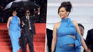 Cannes Film Festival 2025: Rihanna Stuns With Her Look at Red Carpet, Flaunts Baby Bump in Sky-Blue Dress (See Pics and Videos)