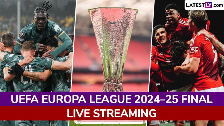 Tottenham Hotspur vs Manchester United UEFA Europa League 2024&ndash;25 Final Live Streaming Online &amp; Match Time in India: How To Watch UEL Summit Clash Live Telecast on TV &amp; Football Score Updates in IST?