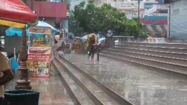 Noida Rains: Rain Lashes Parts of UP City, Adjoining Greater Noida; More Showers Predicted (Watch Videos)