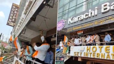 Karachi Bakery Vandalised Again by Angry Mob in Hyderabad Amid India-Pakistan Tensions, Videos Surface
