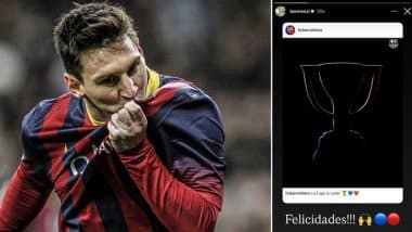 Lionel Messi Sends Congratulations To Barcelona For Their La Liga 2024-25 Title Win (See Post)