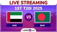 United Arab Emirates vs Bangladesh Free Live Streaming Online, 1st T20I 2025: How To Watch UAE vs BAN Cricket Match Live Telecast on TV in India?