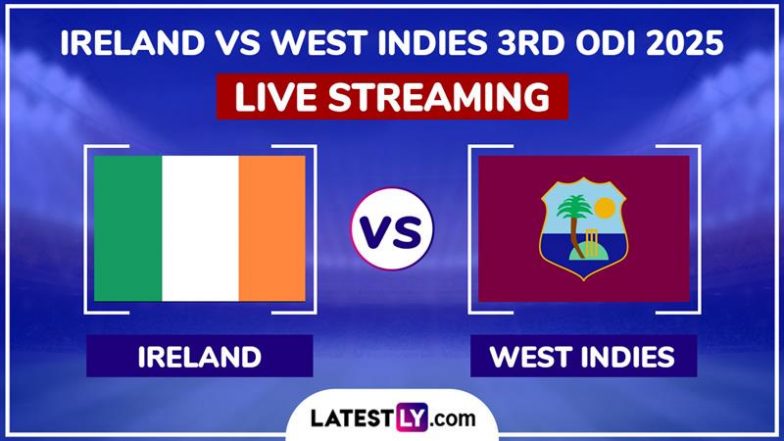 Ireland vs West Indies Free Live Streaming Online, 3rd ODI 2025: How To Watch IRE vs WI Cricket Match Live Telecast on TV?