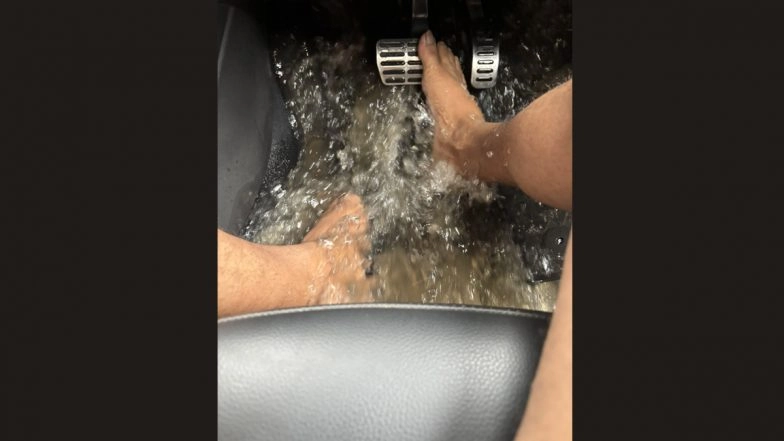 ‘Make Office, Cars and Homes IP67’: Entrepreneur Shares Pic of Ankle-Deep Water in Car Amid Heavy Rains in Bengaluru, Netizens React As Post Goes Viral