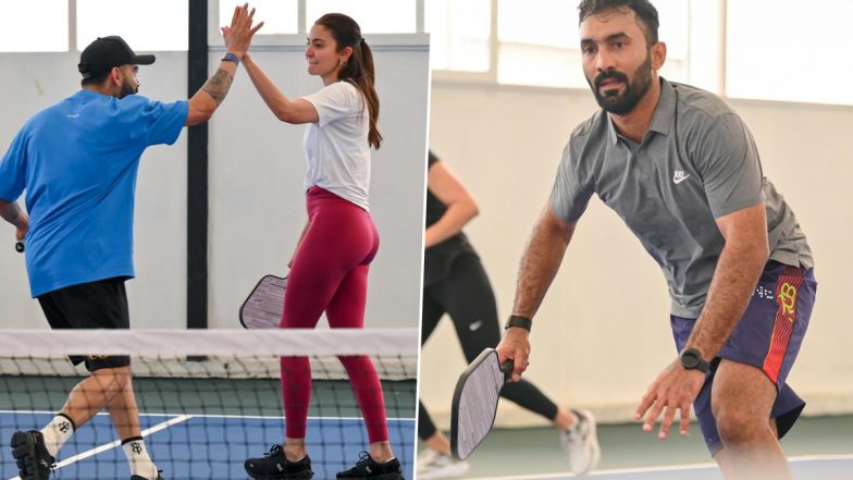 Virat Kohli, Anushka Sharma Enjoy Pickleball With Dinesh Karthik, Dipika Pallikal and RCB Stars Ahead of SRH Clash in IPL 2025 (See Pics)