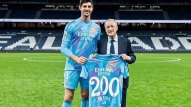 Thibaut Courtois Reaches 200 La Liga Appearances For Real Madrid, Achieves Landmark During Spanish League 2024-25 Match Against Mallorca