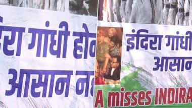 &lsquo;Indira Hona Aasan Nahi&rsquo; and &lsquo;India Misses Indira&rsquo; Posters Surface Outside Congress Headquarters in Delhi Amid India-Pakistan Tension