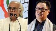 ‘Absolute Lie’: Congress Slams Kiren Rijiju’s Government ‘Did Not Ask for Names for All-Party Diplomatic Delegations’ Remark