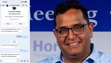 ‘Impersonating Myself to Me’: Paytm Founder Vijay Shekhar Sharma Shares Humorous WhatsApp Exchange With Scammer Who Attempted To Impersonate Him To Extract Sensitive Information About Company Funds