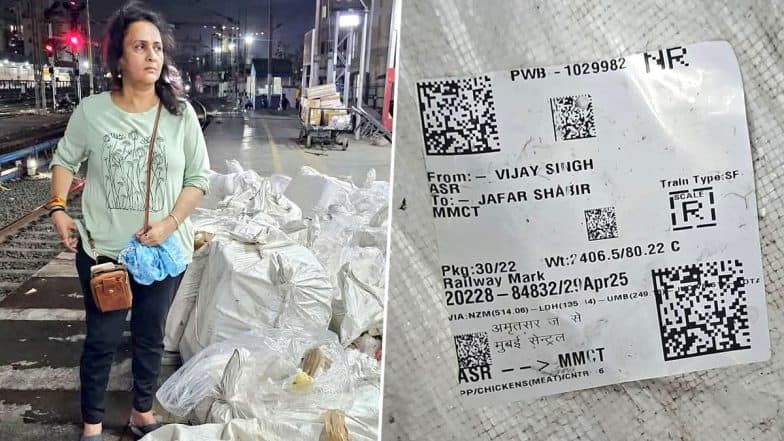 Cow Meat Seized in Gujarat: 1,200 kg Beef Found on Golden Temple Express From Amritsar to Mumbai (Watch Video)