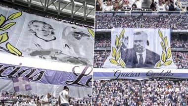 Fans Display Huge Tifos To Bid Farewell To Luka Modric And Carlo Ancelotti At Iconic Santiago Bernabeu During Real Madrid vs Real Sociedad La Liga 2024-25 Match (See Pic)