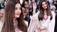 Cannes 2025: In the Wake of India’s ‘Operation Sindoor’, Aishwarya Rai Bachchan Stuns With ‘Sindoor’ in Hair and Ivory Saree (Pics and Video)