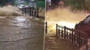 Guwahati Pipeline Burst: Traffic Disrupted After Water Pipeline Leak Causes Major Flooding in Assam’s Chandmari Area (Watch Video)