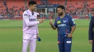 Shubman Gill and Rishabh Pant Exchange Ribbons As Gujarat Titans Wear Special Lavender Jersey For Noble Cause In GT vs LSG IPL 2025 Match (Watch Video)
