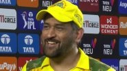 MS Dhoni Opesn Up On Retirement Plans After GT vs CSK IPL 2025 Match, Chennai Super Kings Legend Says 'Not Saying I Am Done or I Am Coming Back' (Watch Video)