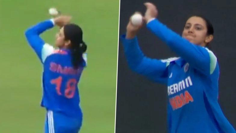 Watch Smriti Mandhana Roll Her Arms During IND-W vs SA-W Women's Tri-Nation Series 2025 (Video Inside)