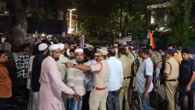 Telangana: Scuffle Erupts at BJP’s Tiranga Rally in Khammam After 2 Youths From Different Communities Get Into Argument With Traffic Constable at Illendu Cross Road (Watch Video)