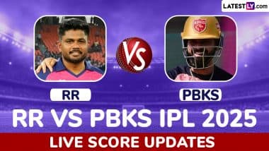 PBKS 126/4 in 12.3 Overs | RR vs PBKS Live Score Updates of IPL 2025: Nehal Wadhera Completes Half-Century