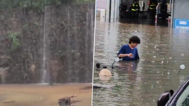 Wuhan Rain: Red Alert Issued As Incessant Rainfall Causes Widespread Flooding in China City, Videos Show Flooded Streets and University Campus