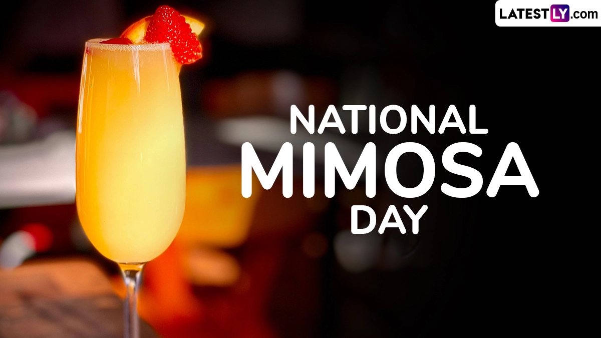 National Mimosa Day celebrates the refreshing champagne and orange juice cocktail on May 16.