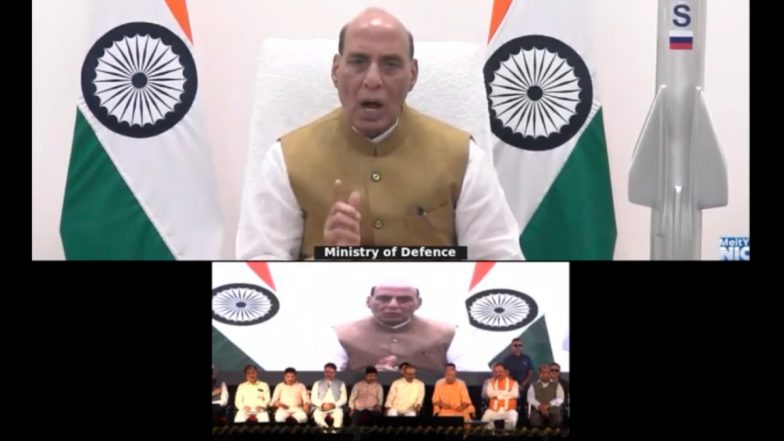BrahMos Production Unit Inauguration: Rajnath Singh Virtually Opens INR 300 Crore Aerospace Facility in Uttar Pradesh Defence Corridor (Watch Video)