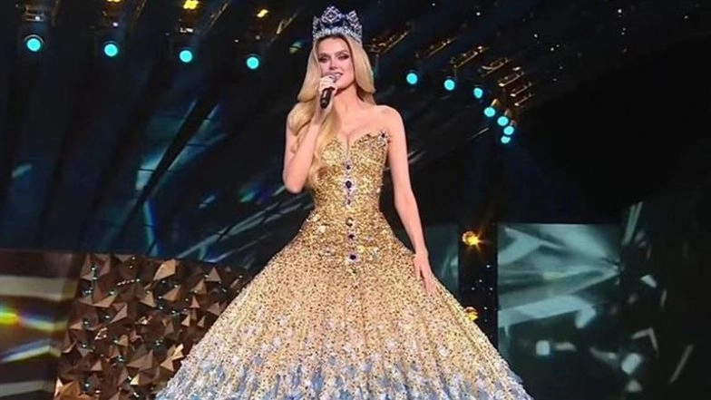 Miss World 2024 Krystyna Pyszková’s Dreamy Gown at Grand Finale Night: Czech Republic Beauty Queen Looks Spectacular in Breathtaking Sparkly Ball Gown (View Pics)