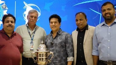 Sachin Tendulkar Inaugurates Board Room SRT 100 At BCCI HQ In Mumbai, Master Blaster Says 'Will Be Somewhere Part Of The Decision When... Important Meetings Are Held' (Watch Video)