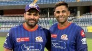 Suryakumar Yadav Congratulates Rohit Sharma As Stand Named After Ace India Batter Unveiled at Wankhede Stadium