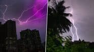 Mumbai Rains: City Witnesses Intense Lightning Show During Heavy Rainfall, Stunning Photos and Videos Go Viral