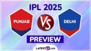 PBKS vs DC IPL 2025 Preview: Key Battles, H2H, Impact Players and More About Punjab Kings vs Delhi Capitals Indian Premier League Season 18 Match 58