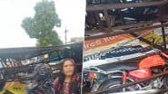 Pune Hoarding Collapse: Several Bikes Trapped After Hoarding in Wagholi Collapses After Heavy Rains (Watch Video)