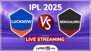 Lucknow Super Giants vs Royal Challengers Bengaluru IPL 2025 Free Live Streaming Online: How To Watch LSG vs RCB Indian Premier League T20 Cricket Match Live Telecast on TV?