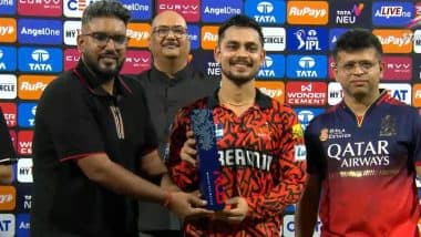 Ishan Kishan Wins Man of the Match Award in RCB vs SRH IPL 2025 Match