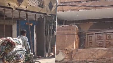 Delhi: 4-Storey Building in Bihari Colony Tilts, MCD Officials Vacate Occupants (Watch Video)